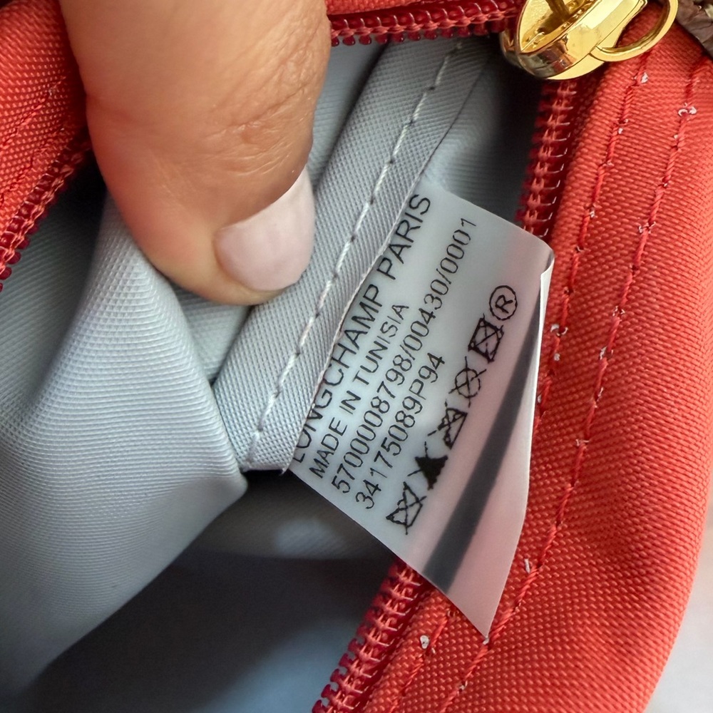 Longchamp Coral Pink Mini Le Pliage Top-Handle Bag - Picture 6 of 9
